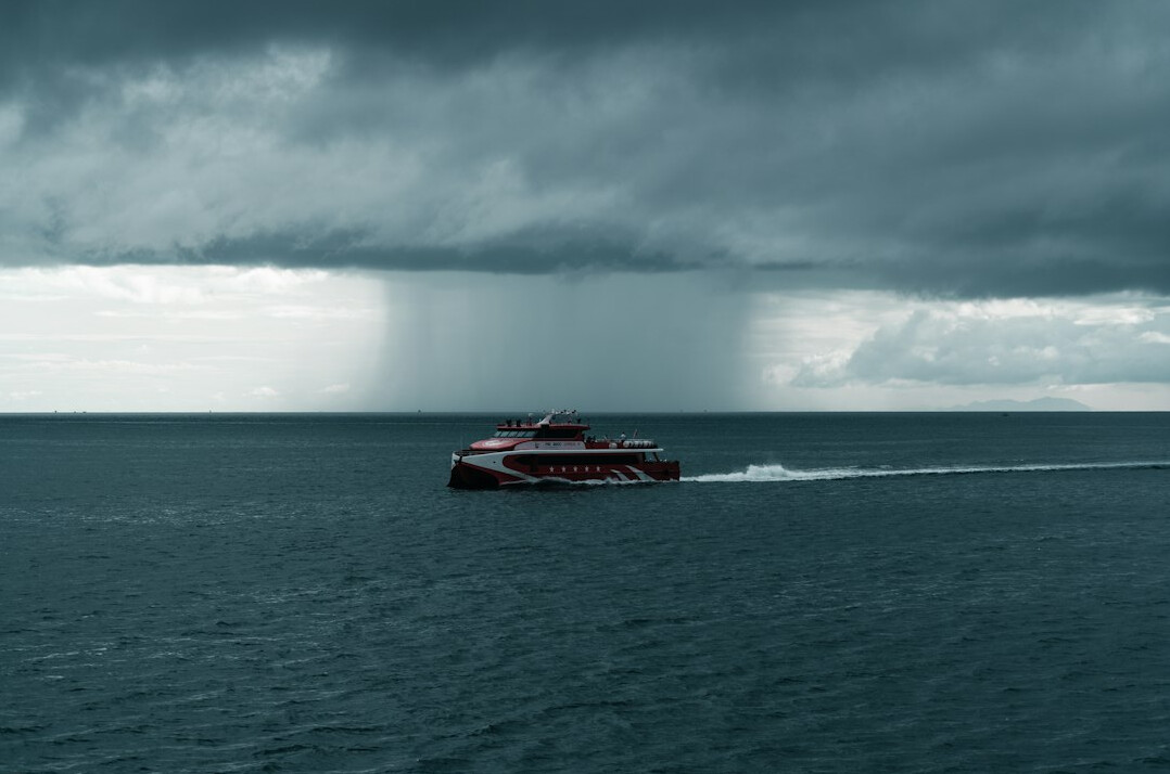ship in storm