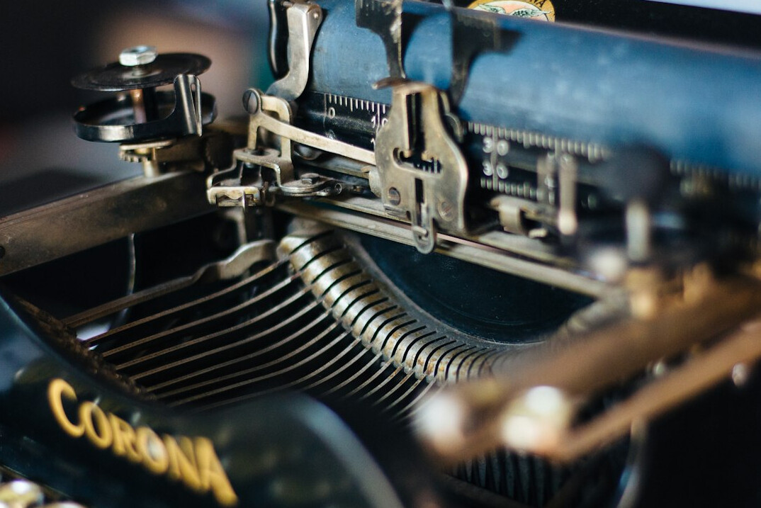 Vintage typewriter close up